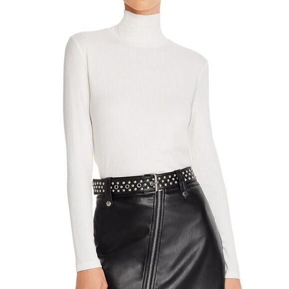 NWT Aqua Luxe Capsule Rib-knit Turtleneck Top - Picture 1 of 2
